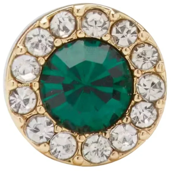Sold- Kate Spade You’re A Gem Pave Halo Studs In Emerald Green Colour New - Picture 2 of 9